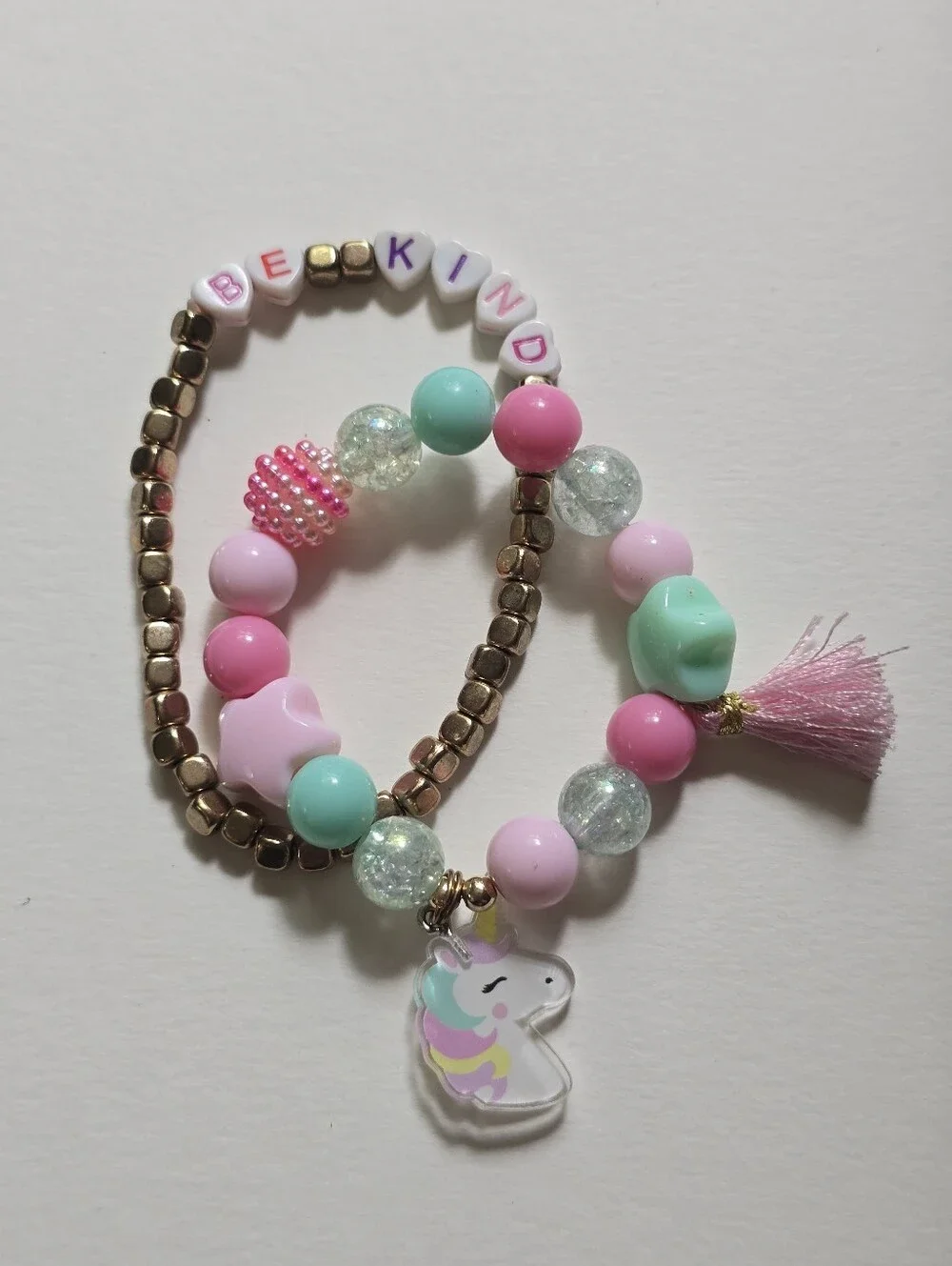 Pastel Unicorn Kids Bracelet Set